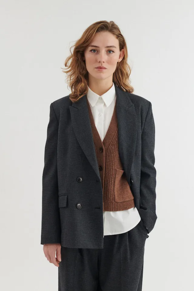 basic-apparel-radi-blazer-damen-schwarz-doppelreihig image 1