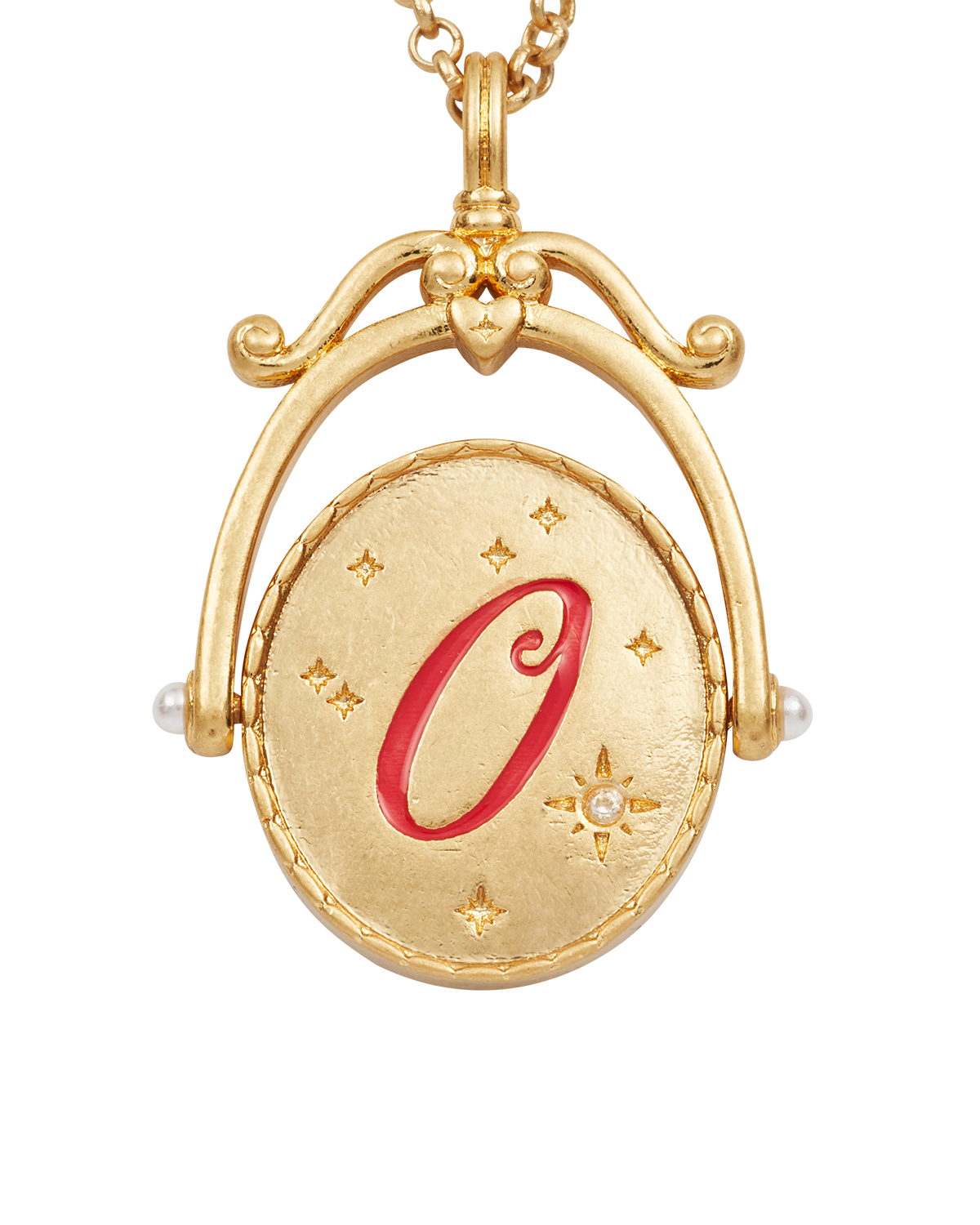fable-england-jewellery-o-initial-orchid-spinner-kette-gold image 1