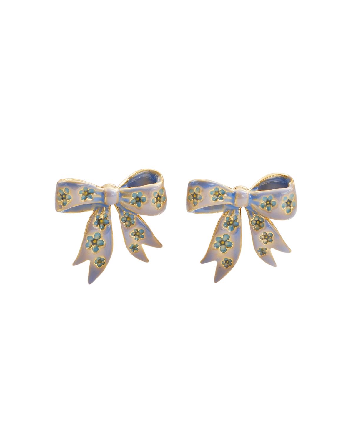 fable-england-forget-me-not-ohrstecker-gold-schleife image 1