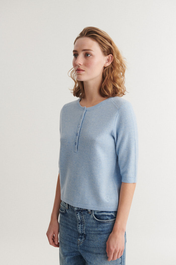 basic-apparel-selem-granddad-tee-t-shirt-hellblau-merinowolle image 3