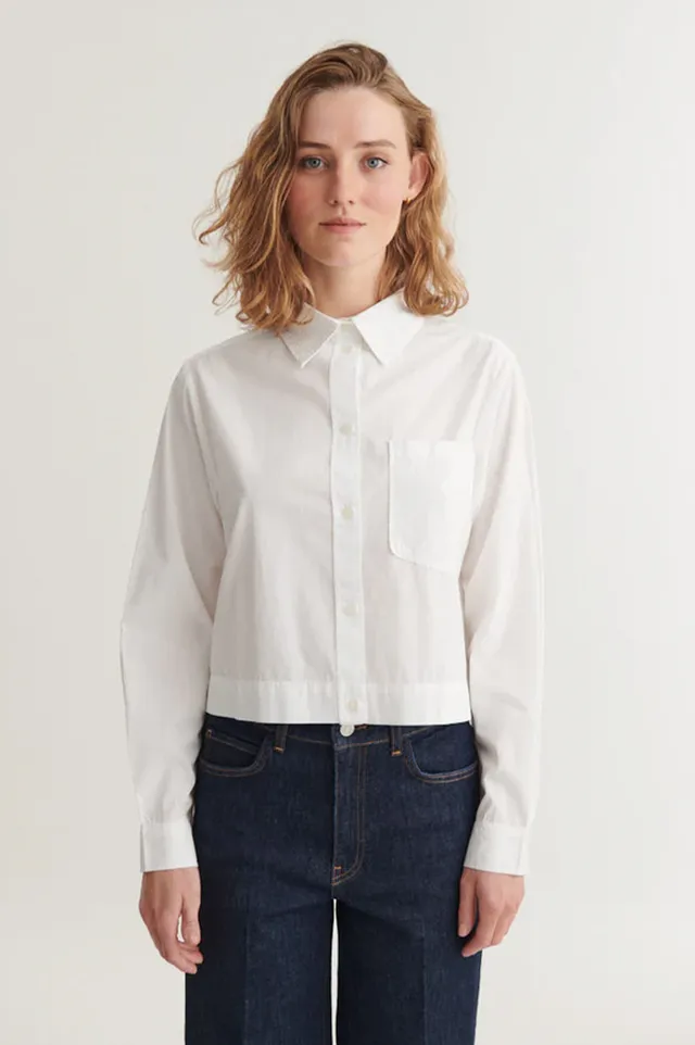 basic-apparel-silje-bluse-bright-white-cropped-bio-baumwolle image 1