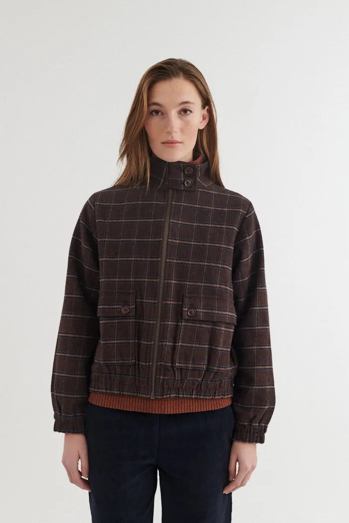 basic-apparel-misa-ba445-jacke-damen-chicory-coffee-karo-bio image 1