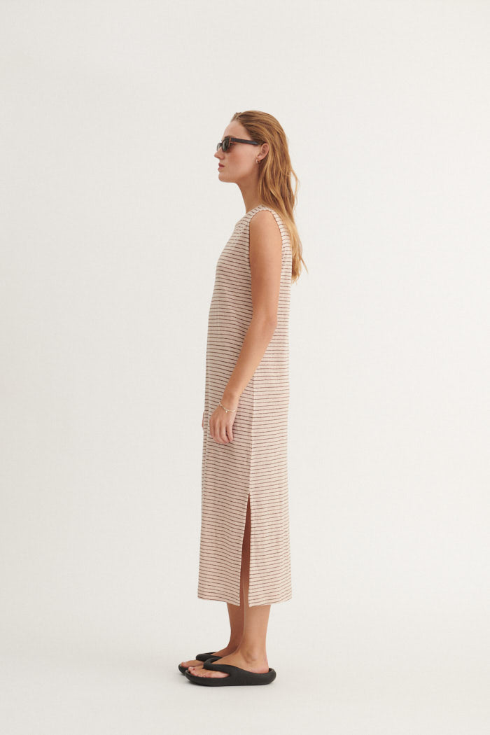 basic-apparel-ryda-stripe-tank-dress-kleid-smoke-gray image 2