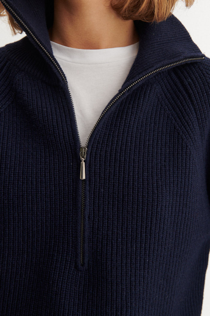basic-apparel-cady-zip-sweater-troyer-sky-captain-wolle image 5