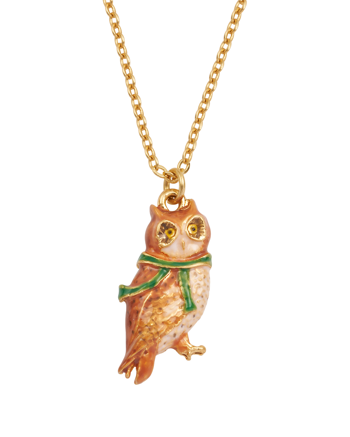 fable-england-cosy-owl-halskette-gold-eule-gr-n image 1