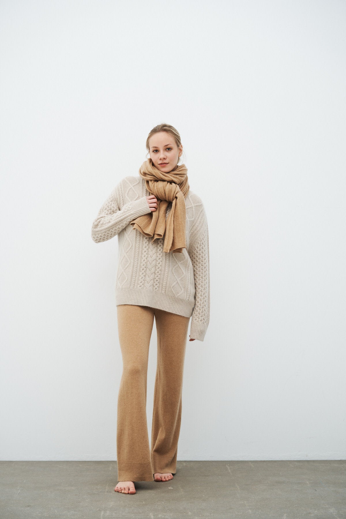 care-by-me-knit-malou-sweater-kaschmir-pullover-wheat image 6