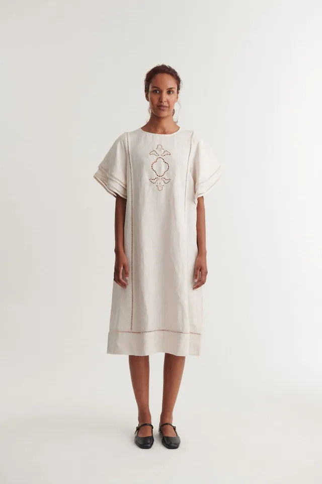 basic-apparel-arina-dress-kleid-moonbeam-leinen-viskose image 1