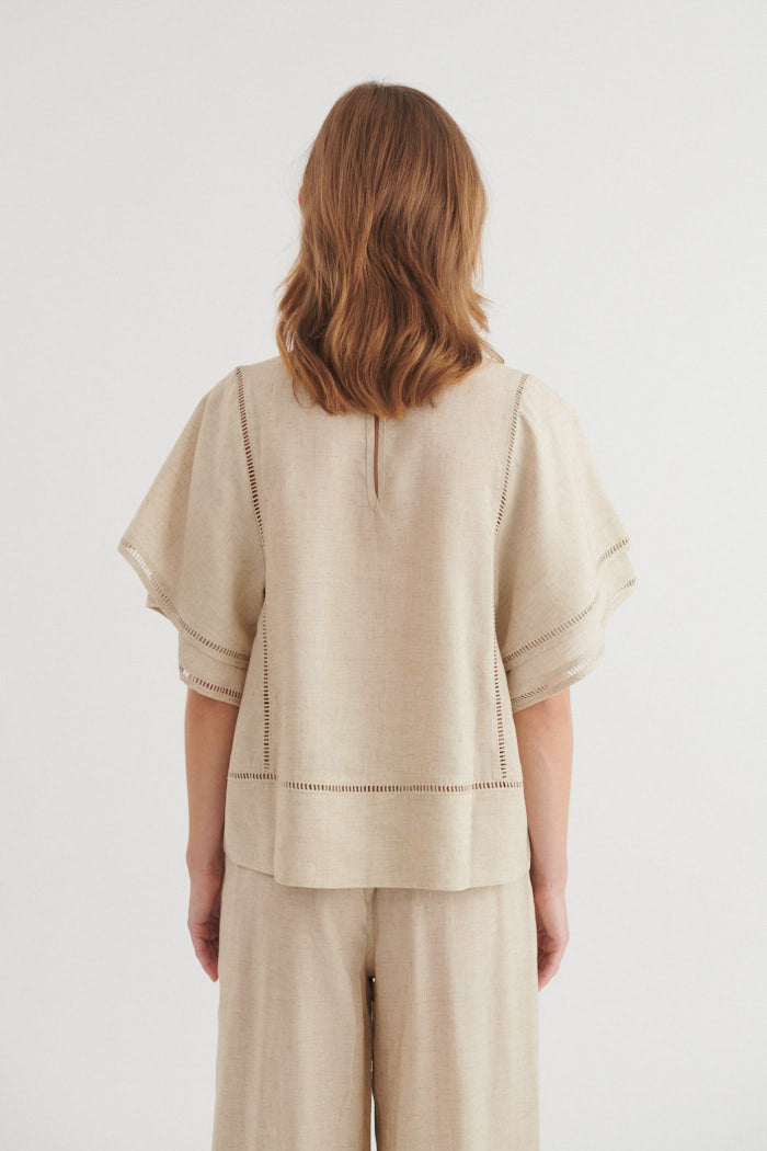 basic-apparel-carina-ss-bluse-natural-leinen-viskose image 4