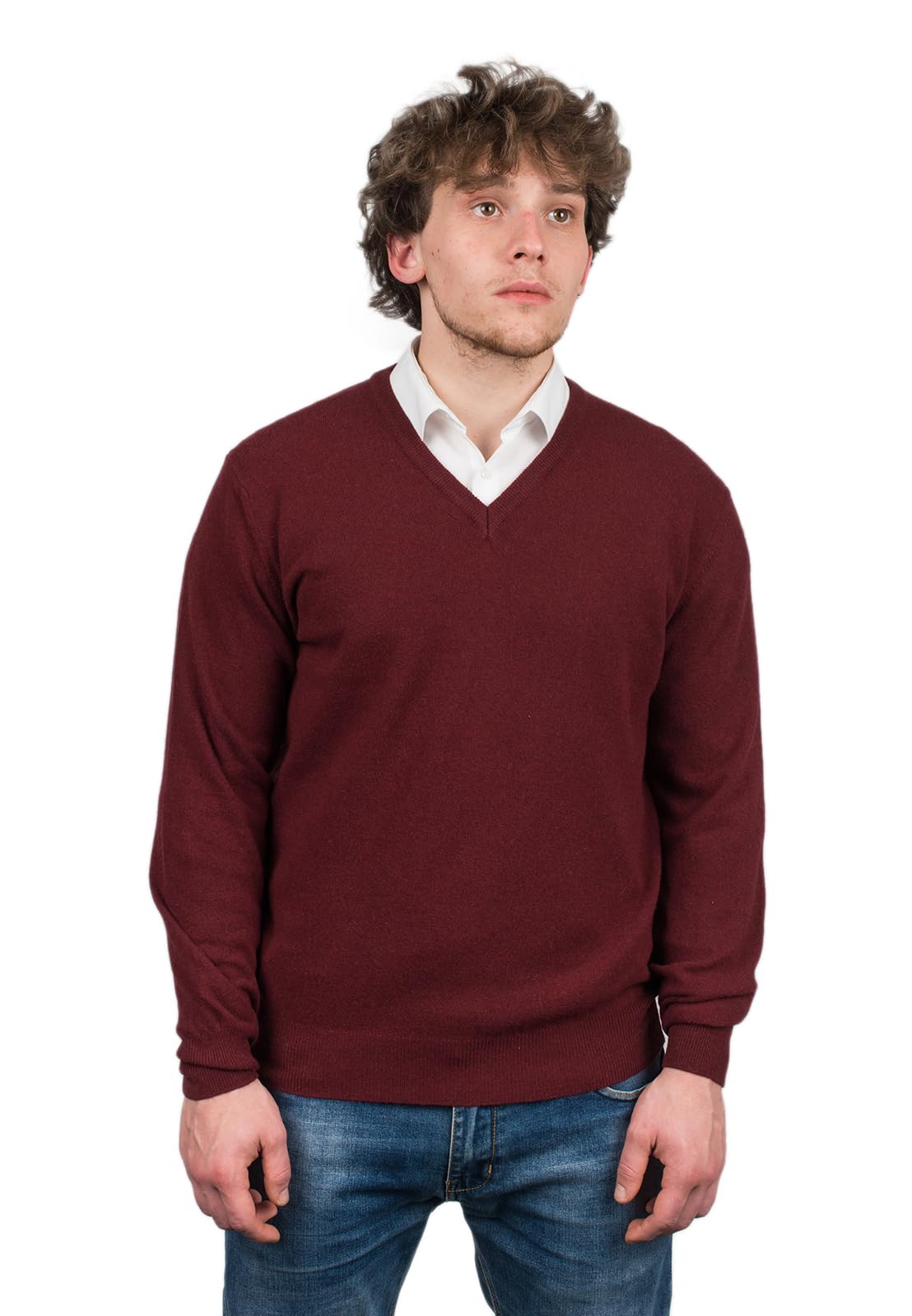 dalle-piane-cashmere-sweater-v-ausschnitt-pullover-kamel-herren image 7