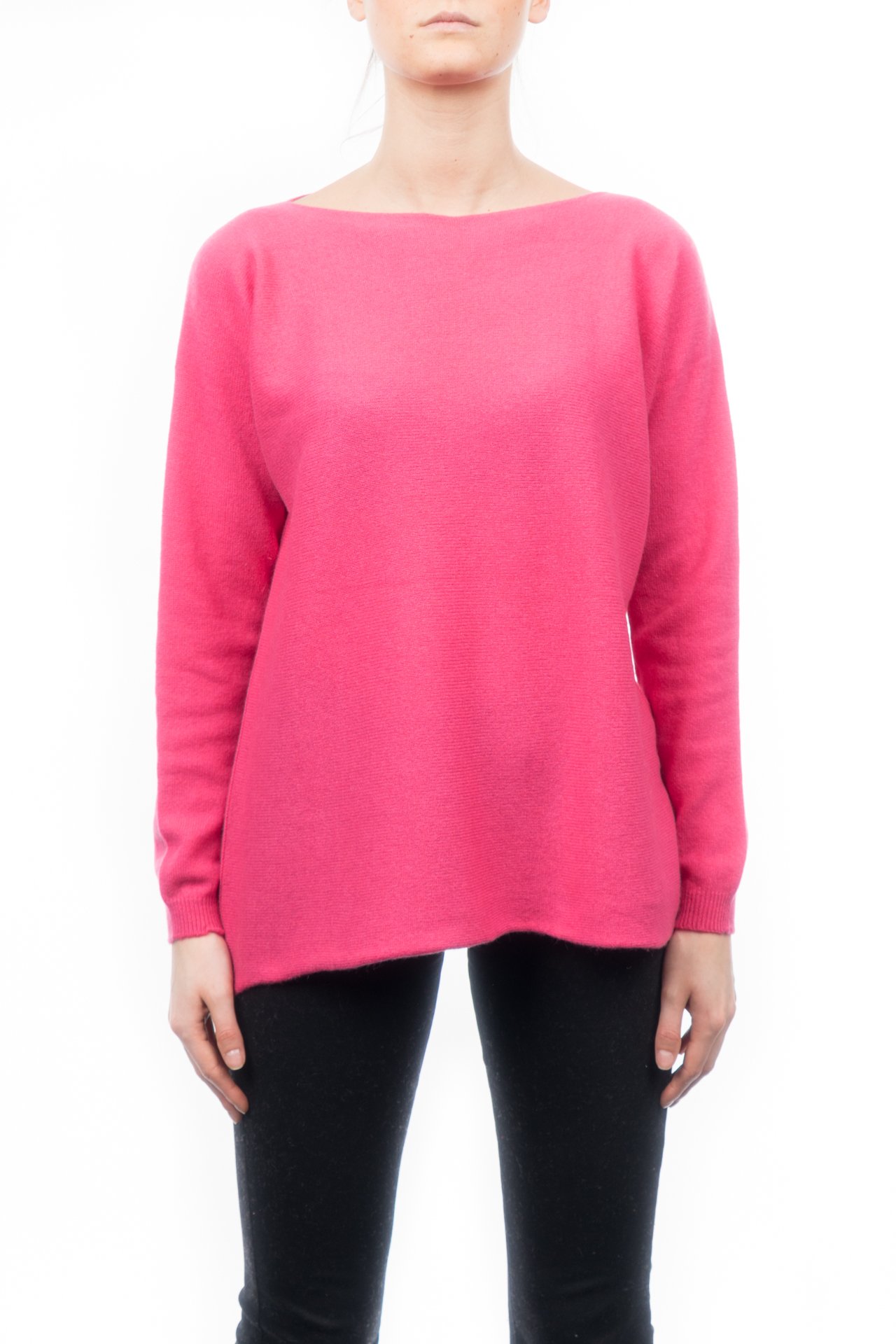 dalle-piane-cashmere-maxi-pullover-fuxia-100-kaschmir image 1