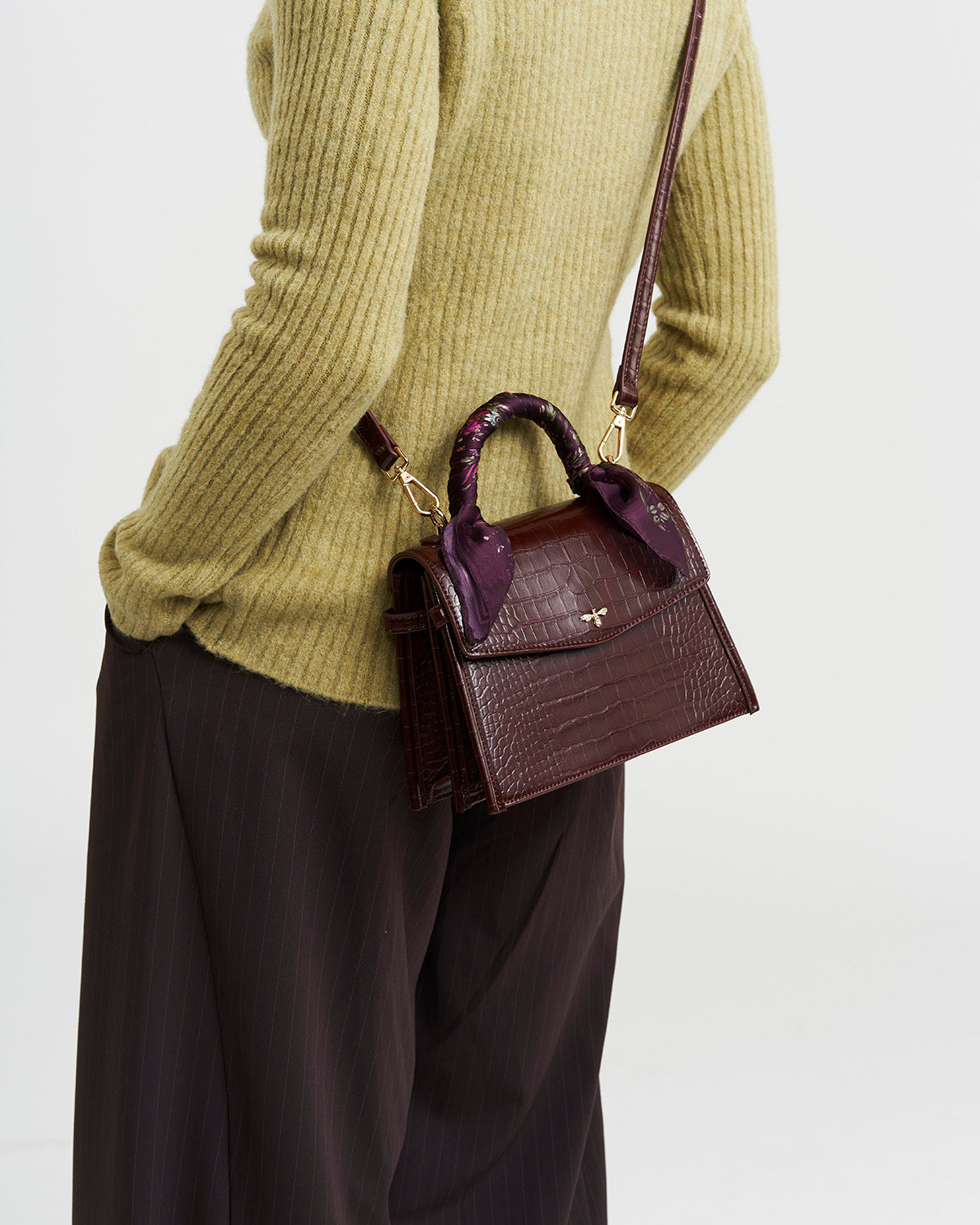fable-england-eliza-handtasche-bordeaux-kroko-klein image 2