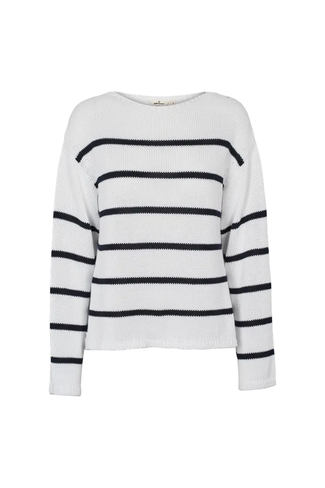 basic-apparel-cia-boat-neck-pullover-bright-white-bio-baumwolle image 1