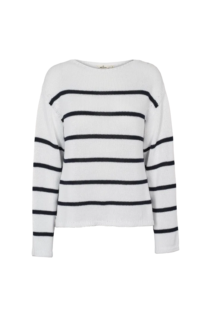 basic-apparel-cia-boat-neck-pullover-bright-white-bio-baumwolle image 1