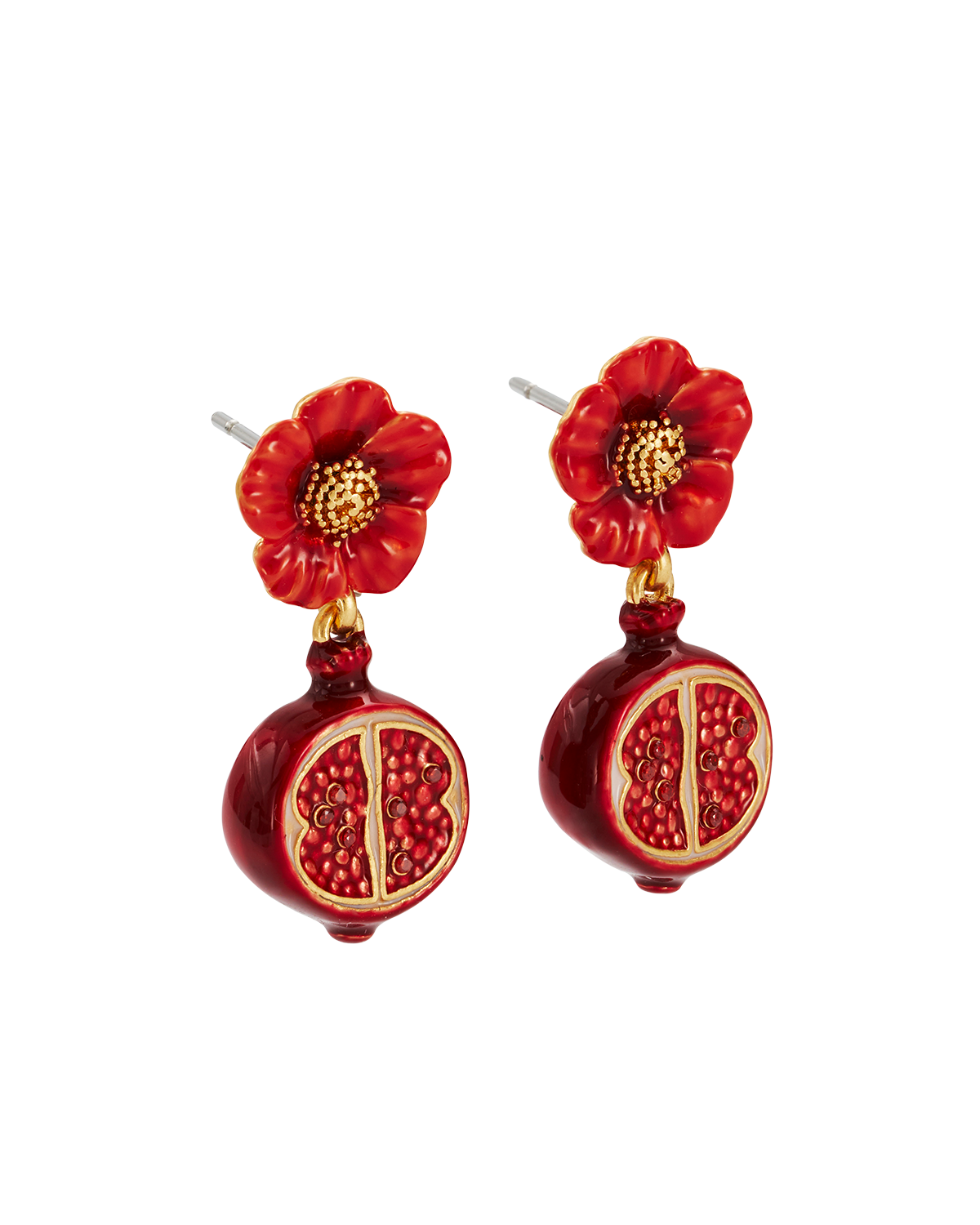 fable-england-blossom-granatapfel-ohrh-nger-gold-rot image 3