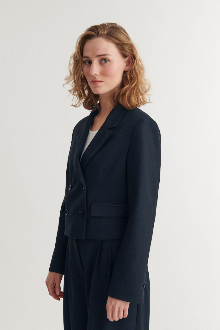 basic-apparel-radi-short-jacket-jacke-navy-melange image 3
