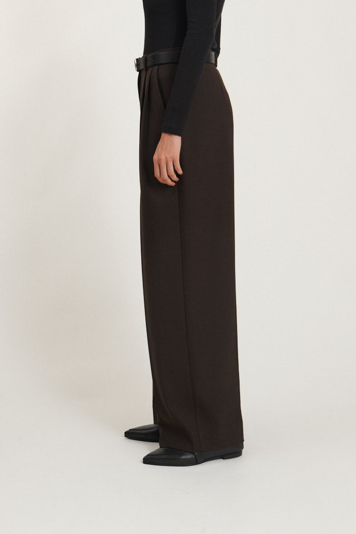 basic-apparel-marjo-pants-stoffhose-chocolate-torte-weites-bein image 3