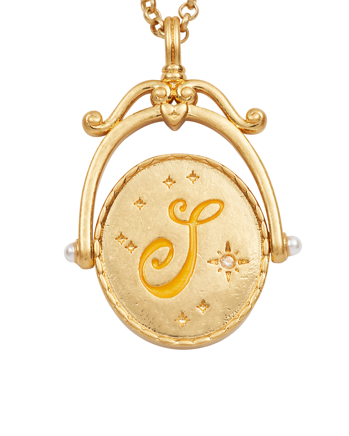 fable-england-jewellery-s-initial-halskette-sonnenblume-gold image 1