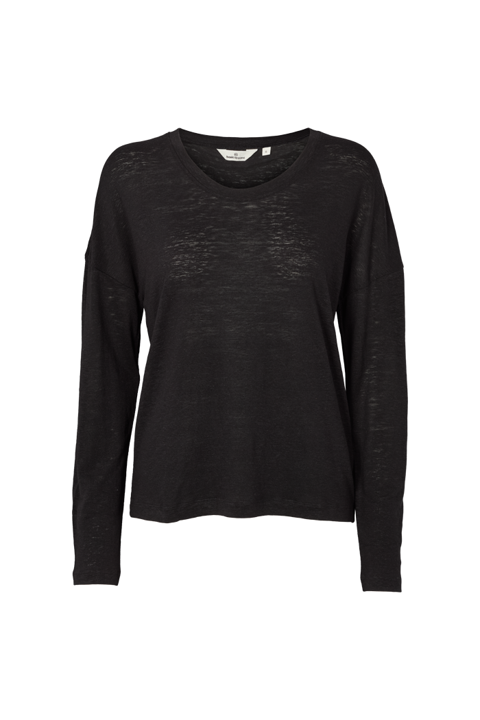 basic-apparel-ashly-ls-tee-langarmshirt-black-leinen image 5