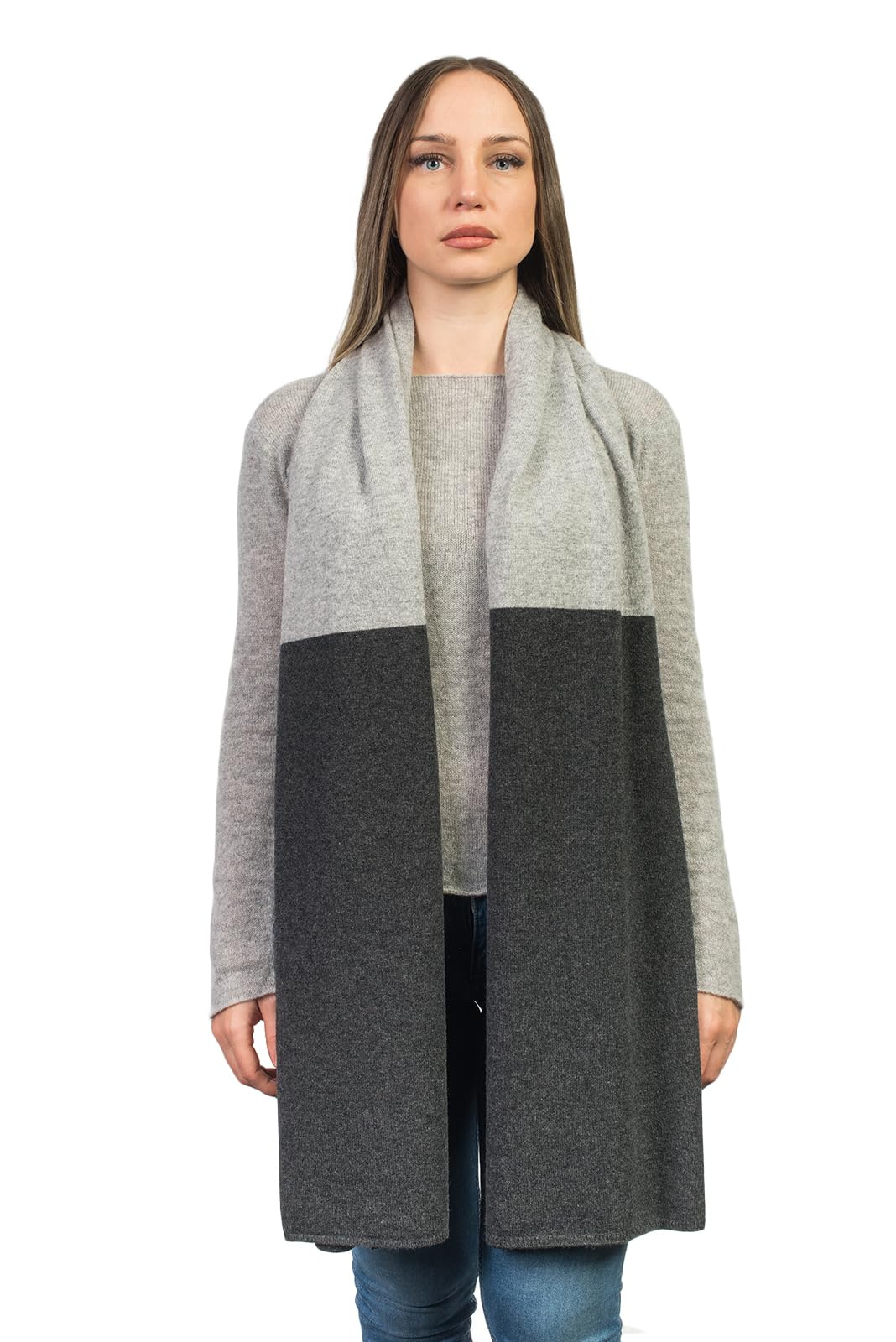 dalle-piane-cashmere-stola-bicolor-blau-180x50-kaschmir image 8