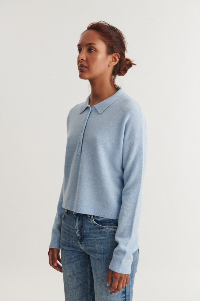basic-apparel-selem-polo-pullover-hellblau-merinowolle image 2
