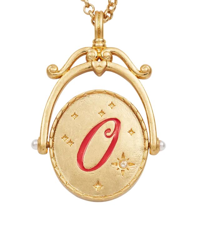 fable-england-jewellery-o-initial-orchid-spinner-kette-gold image 1