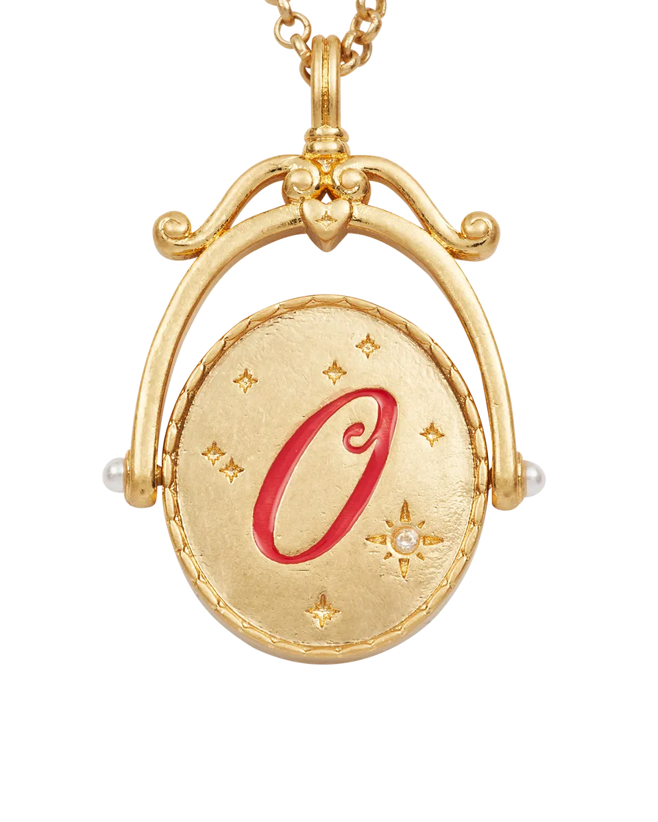 fable-england-jewellery-o-initial-orchid-spinner-kette-gold image 1