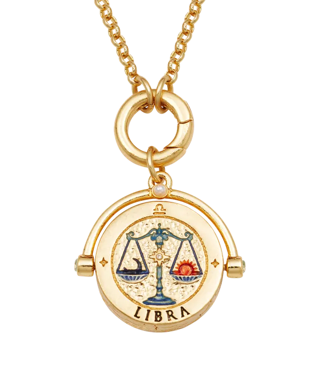 fable-england-libra-zodiac-spinner-halskette-gold-waage image 1