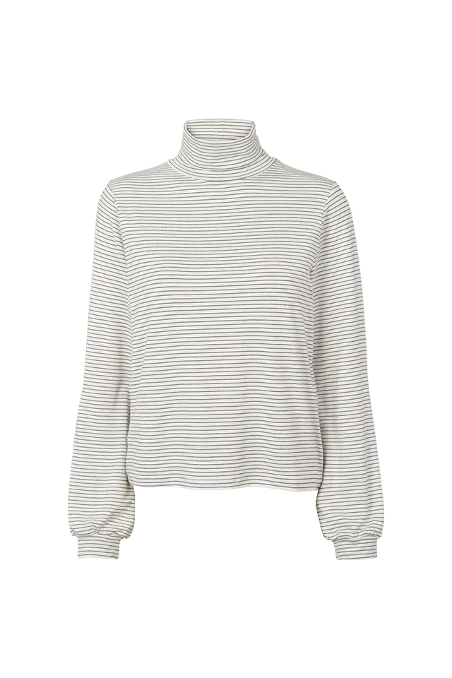 basic-apparel-liva-t-neck-pullover-whisper-white-gestreift image 1