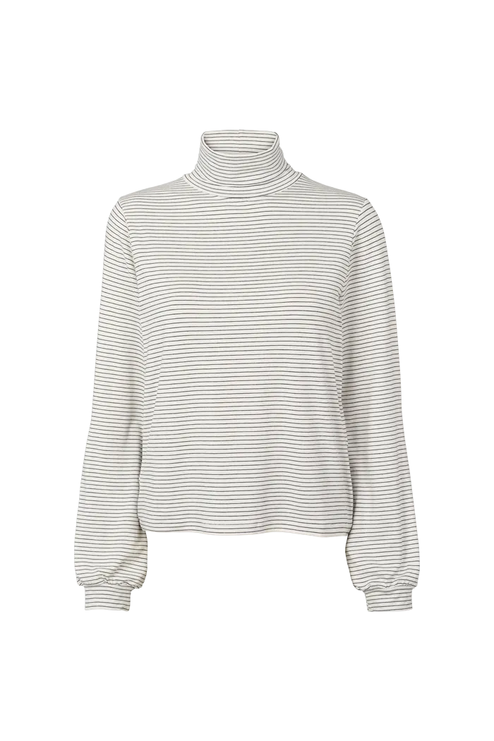 basic-apparel-liva-t-neck-pullover-whisper-white-gestreift image 1