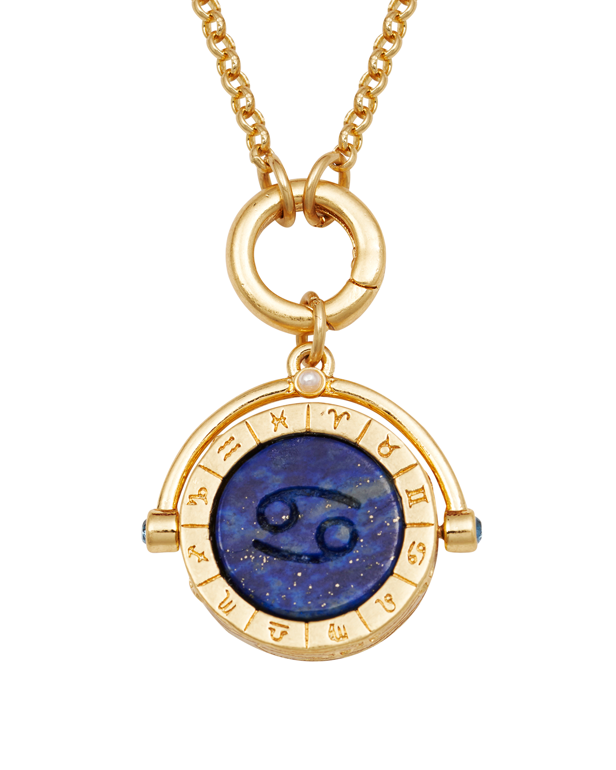 fable-england-jewellery-cancer-zodiac-spinner-halskette-gold-krebs image 4