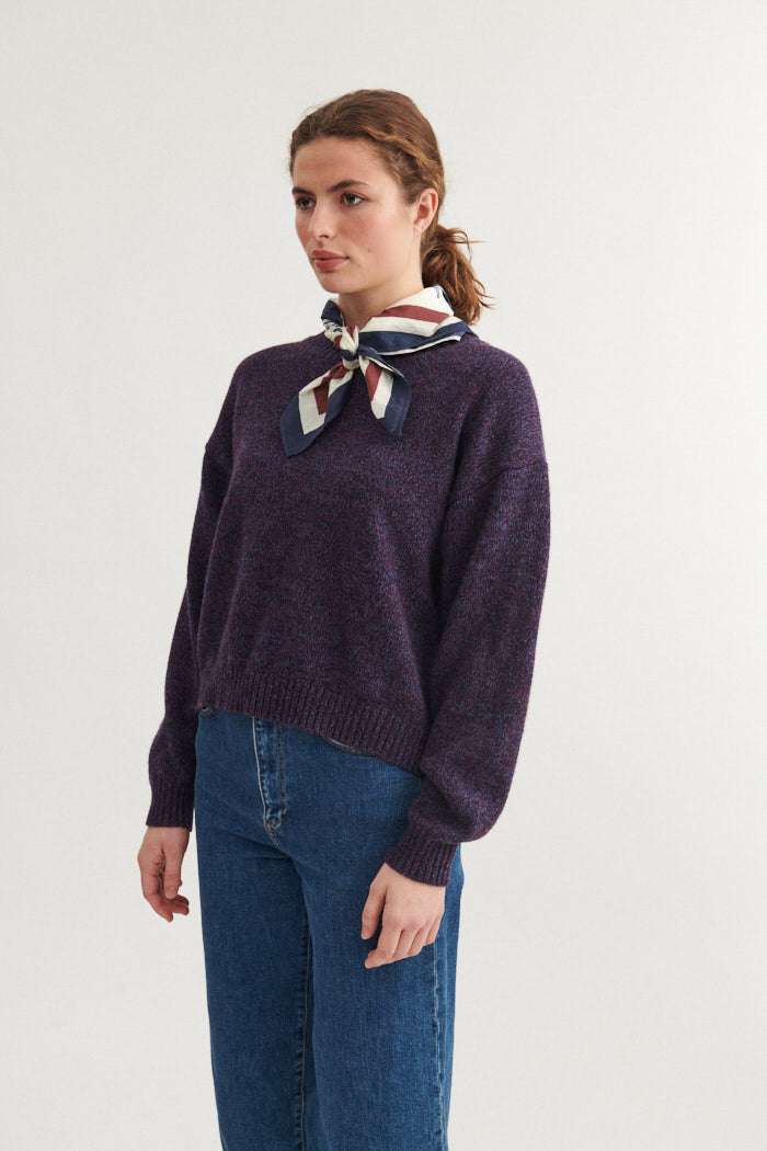 basic-apparel-lily-crew-neck-pullover-bordeaux-recycelte-wolle image 2