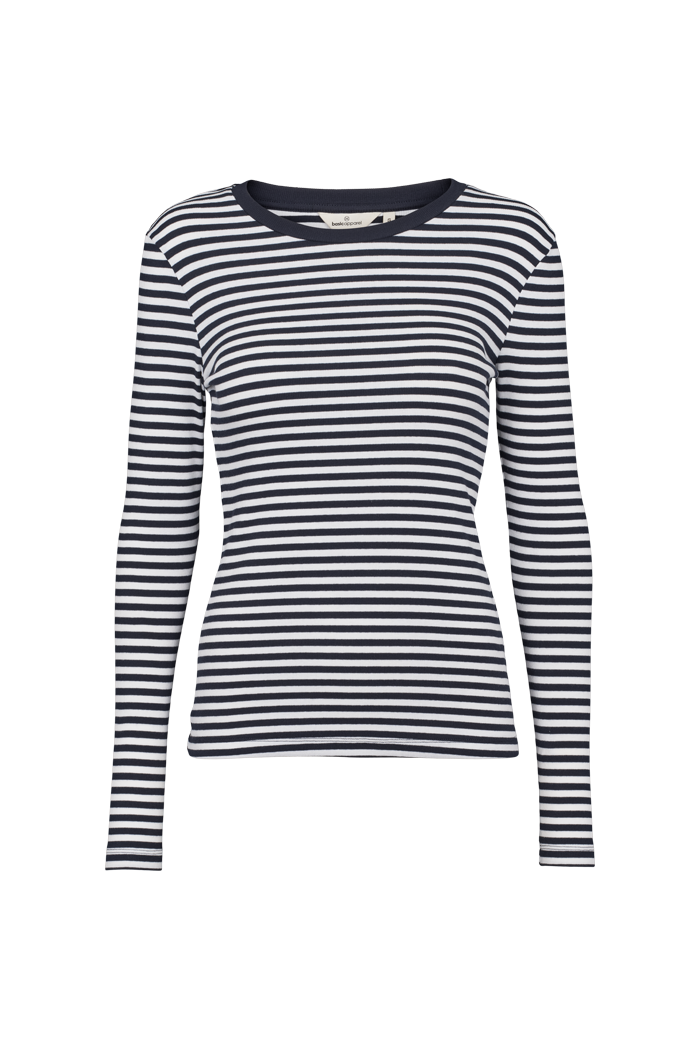 basic-apparel-ludmilla-ls-tee-damen-blau-bio-baumwolle image 1