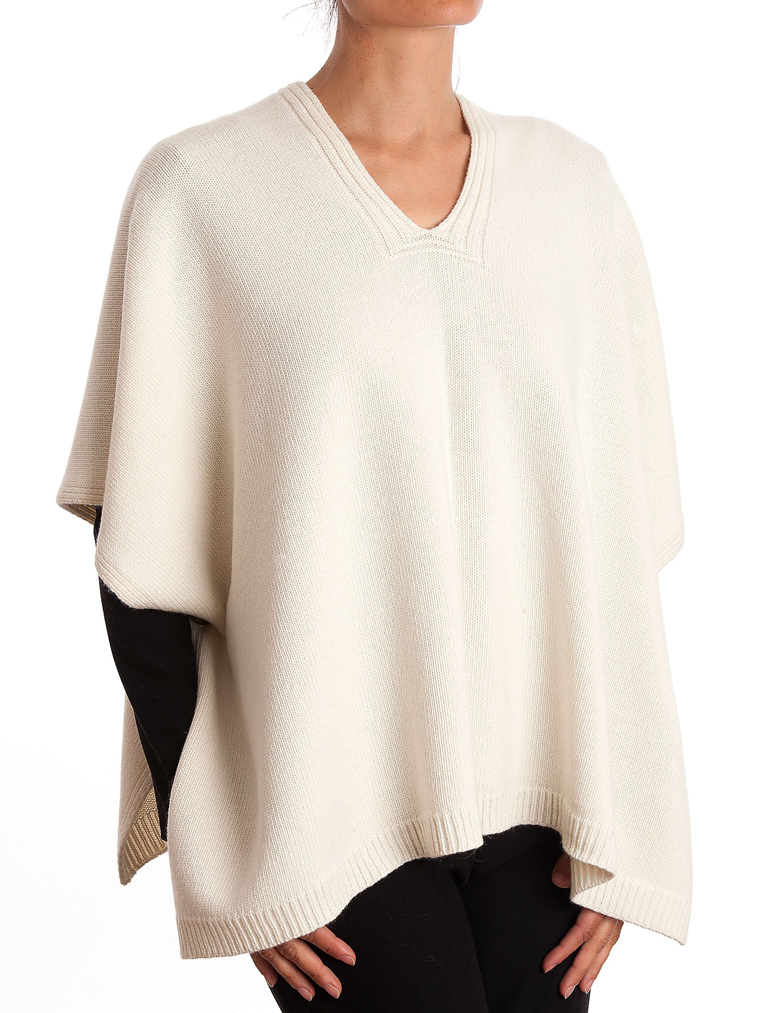 dalle-piane-cashmere-poncho-zwei-kn-pfe-damen-grau image 8