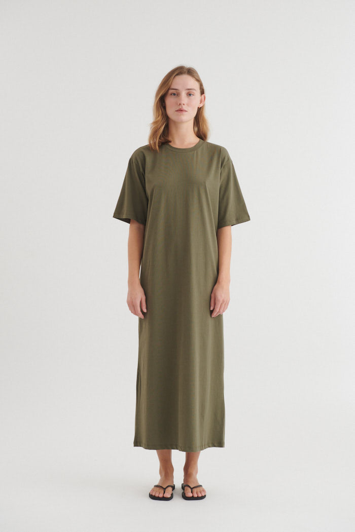 basic-apparel-raja-t-shirt-kleid-damen-gr-n-bio-baumwolle image 1