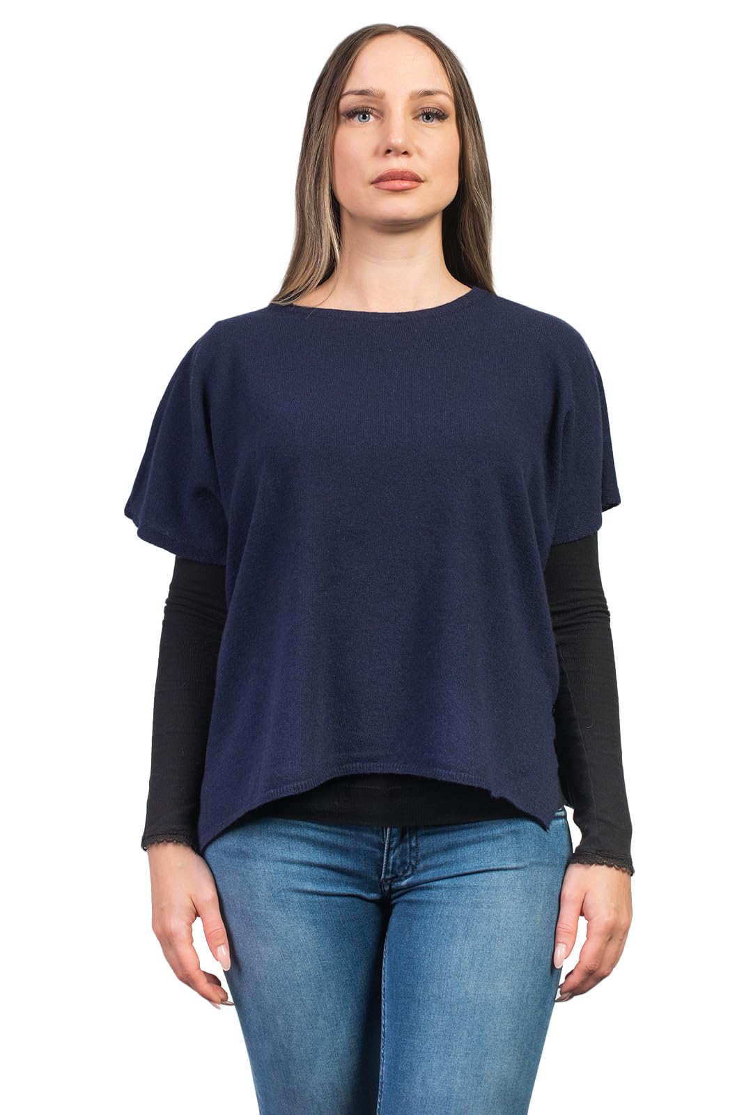 dalle-piane-poncho-wandelbar-kaschmir-poncho-hellblau image 6