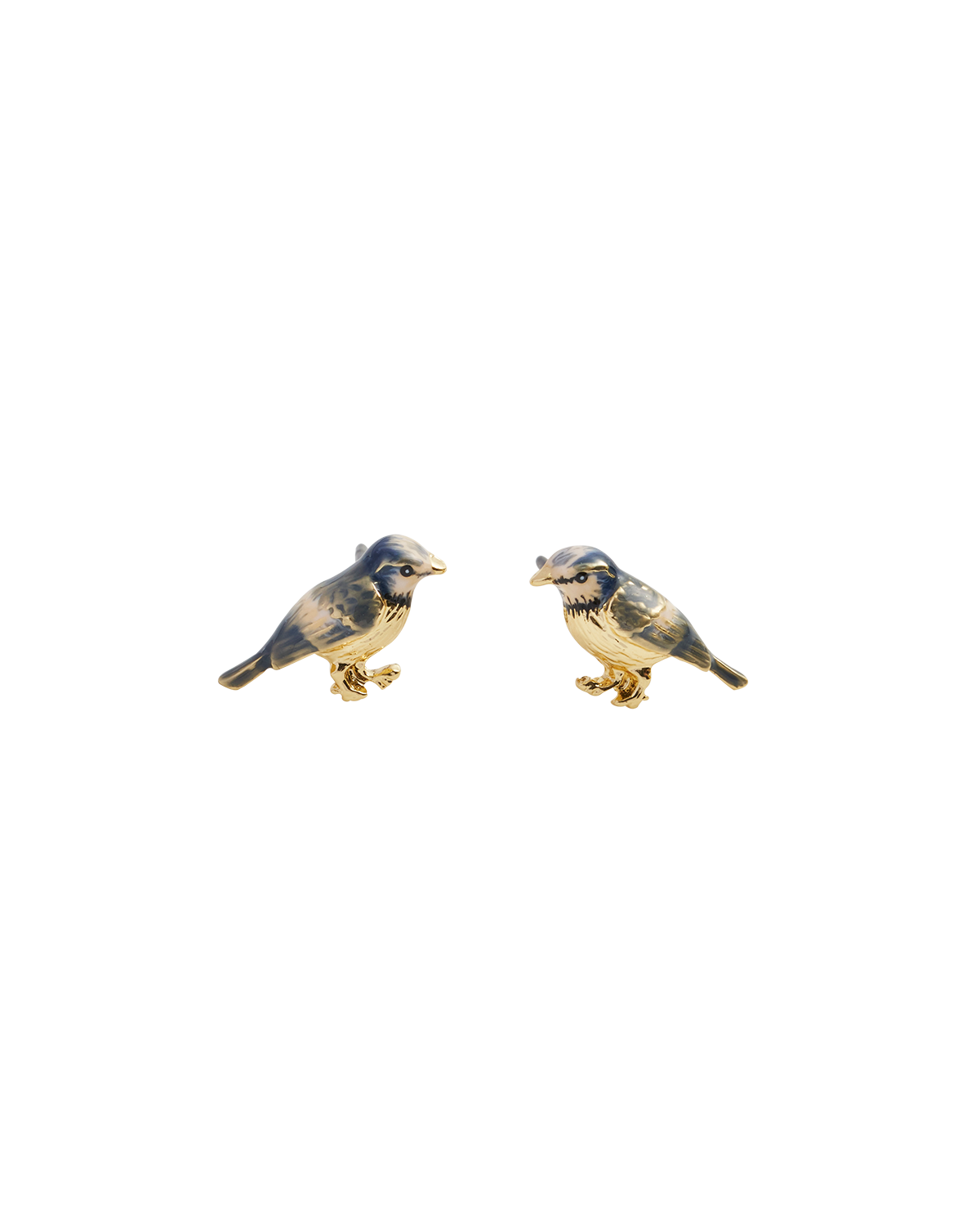 fable-england-blaumeise-ohrstecker-emaille-blau-gold-ohrringe image 1