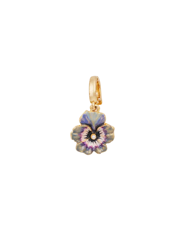 fable-england-pansy-pearl-charm-gold-violett-blume image 1