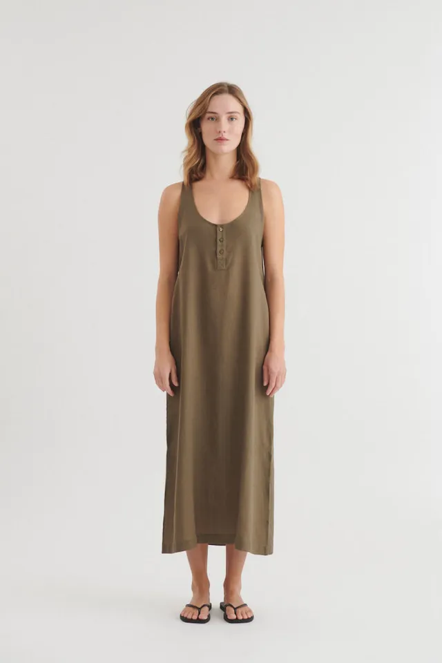 basic-apparel-carina-tank-dress-sommerkleid-sea-turtle-leinen image 1