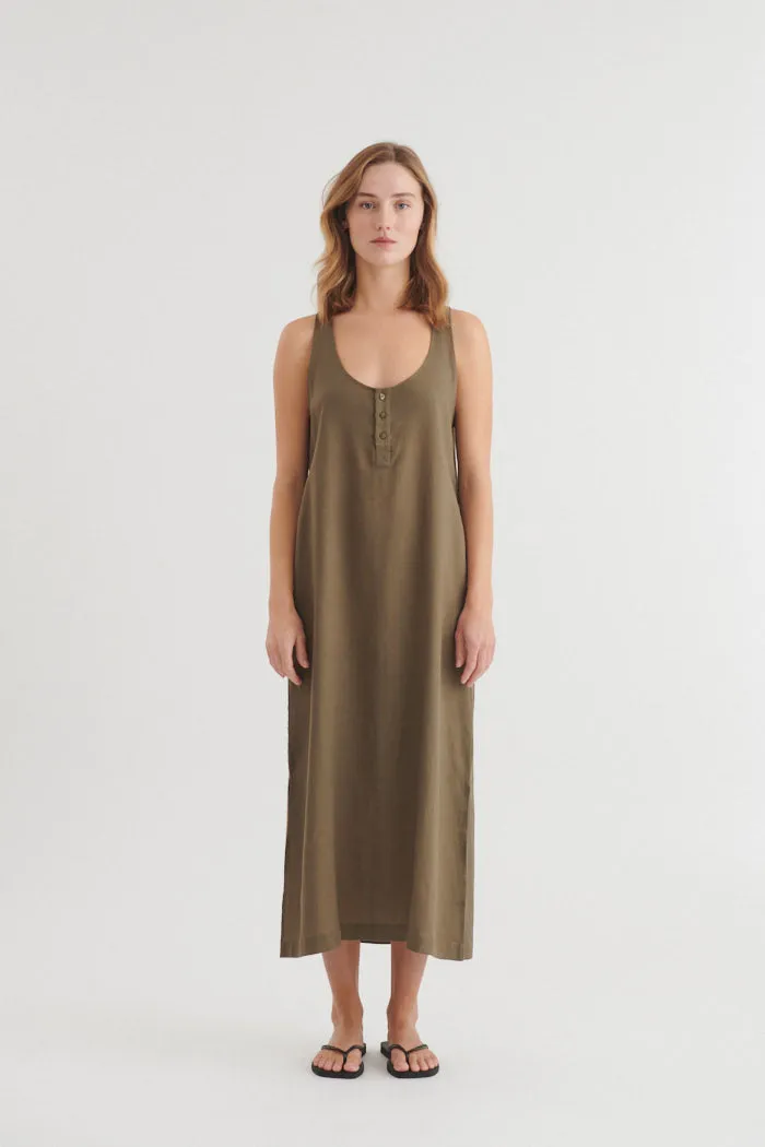 basic-apparel-carina-tank-dress-sommerkleid-sea-turtle-leinen image 1