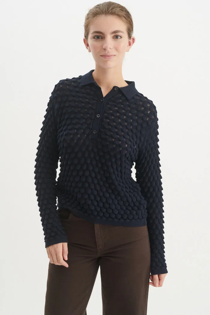 basic-apparel-cilla-polo-sweater-sky-captain-bio image 1