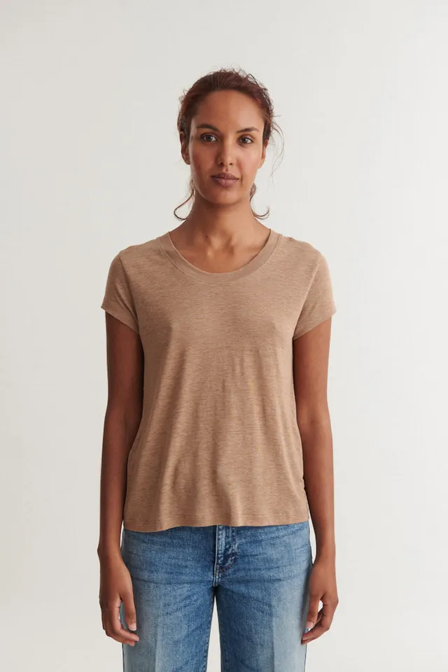 basic-apparel-ashly-ss-tee-t-shirt-portobella-leinenmix image 1