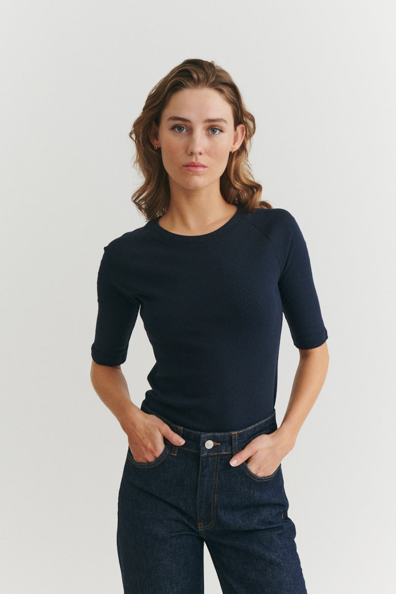 basic-apparel-arense-tee-damen-t-shirt-sky-captain-bio-slim image 1