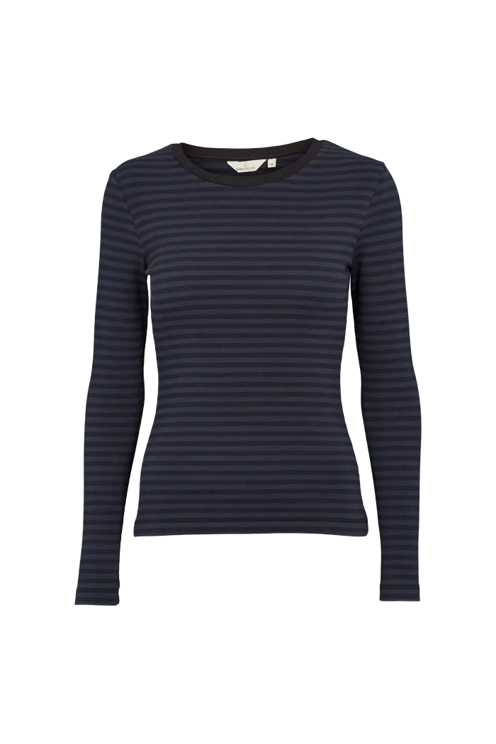 basic-apparel-ludmilla-langarmshirt-black-navy-bio-baumwolle image 1