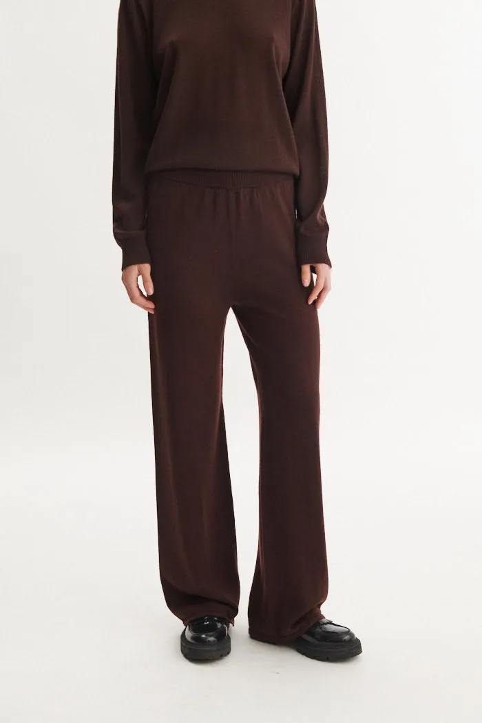 basic-apparel-vera-wide-pants-hose-chocolate-merino image 1