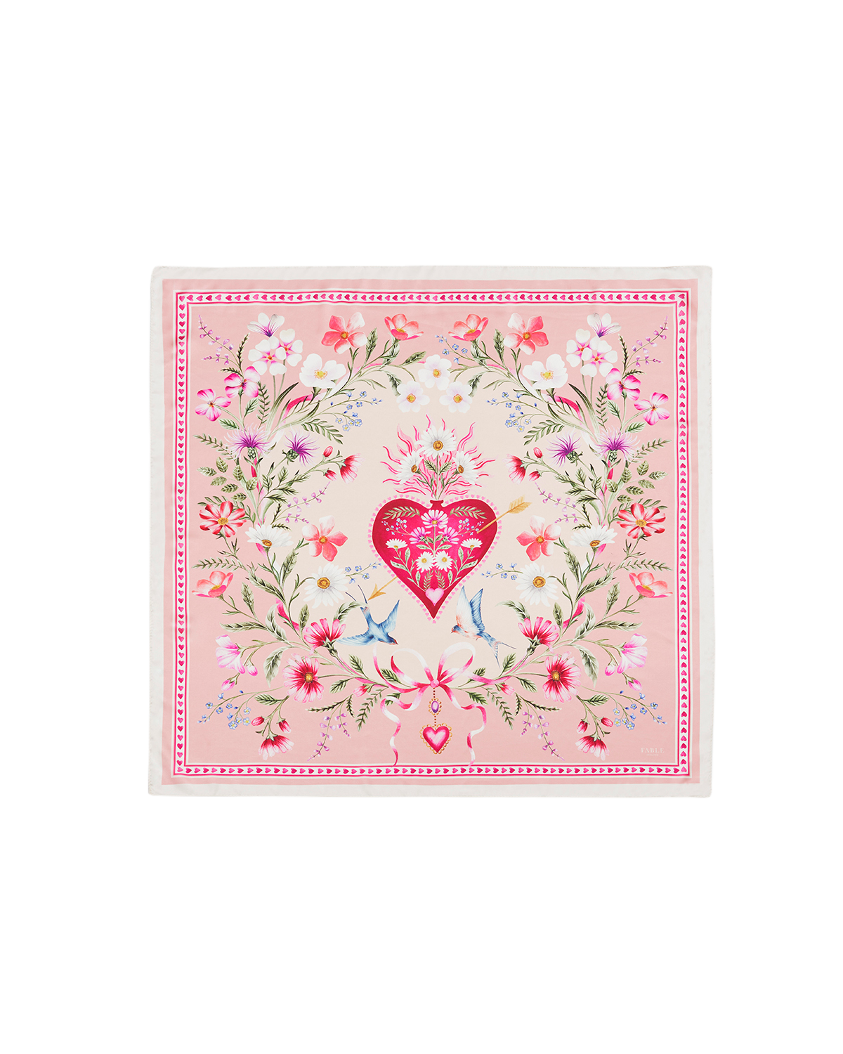 fable-england-scarves-penelope-tuch-rosa-quadratisch-blumen image 1