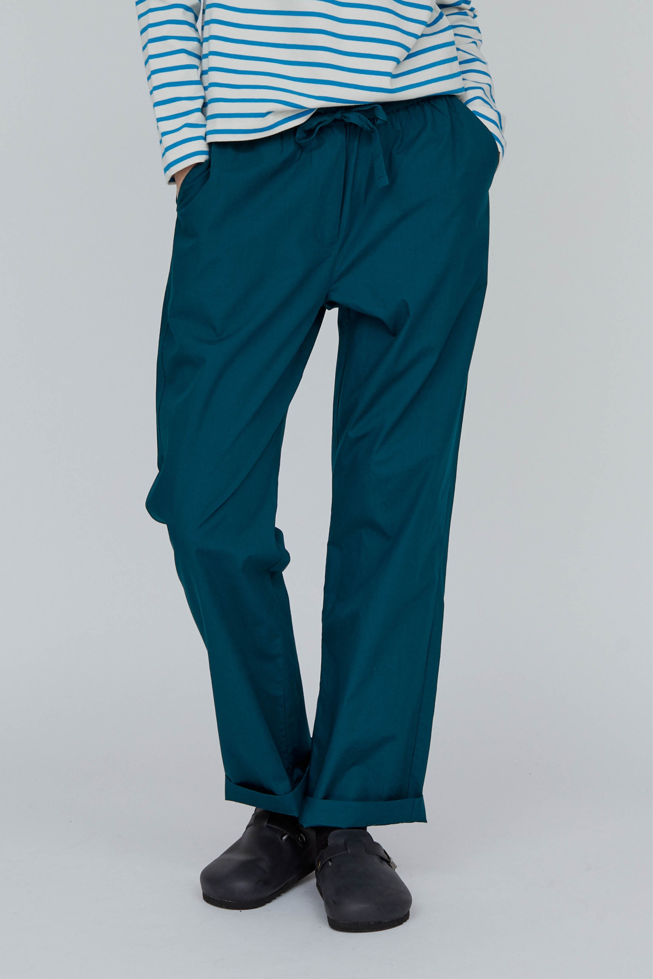 basic-apparel-vilde-ba416-11-hose-deep-teal-bio-baumwolle image 1