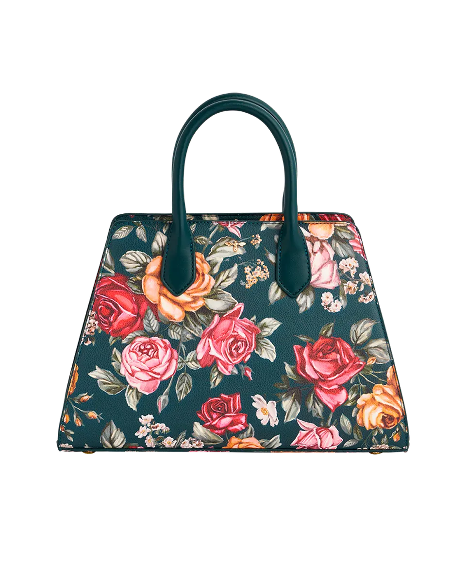 fable-england-teal-roses-structured-tote-tasche-petrol-m image 1