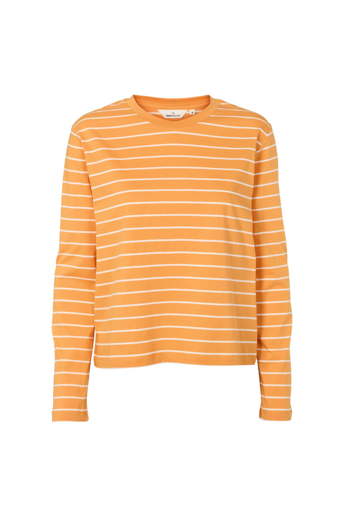 basic-apparel-raja-ls-stripe-tee-langarmshirt-abricot-gestreift image 5