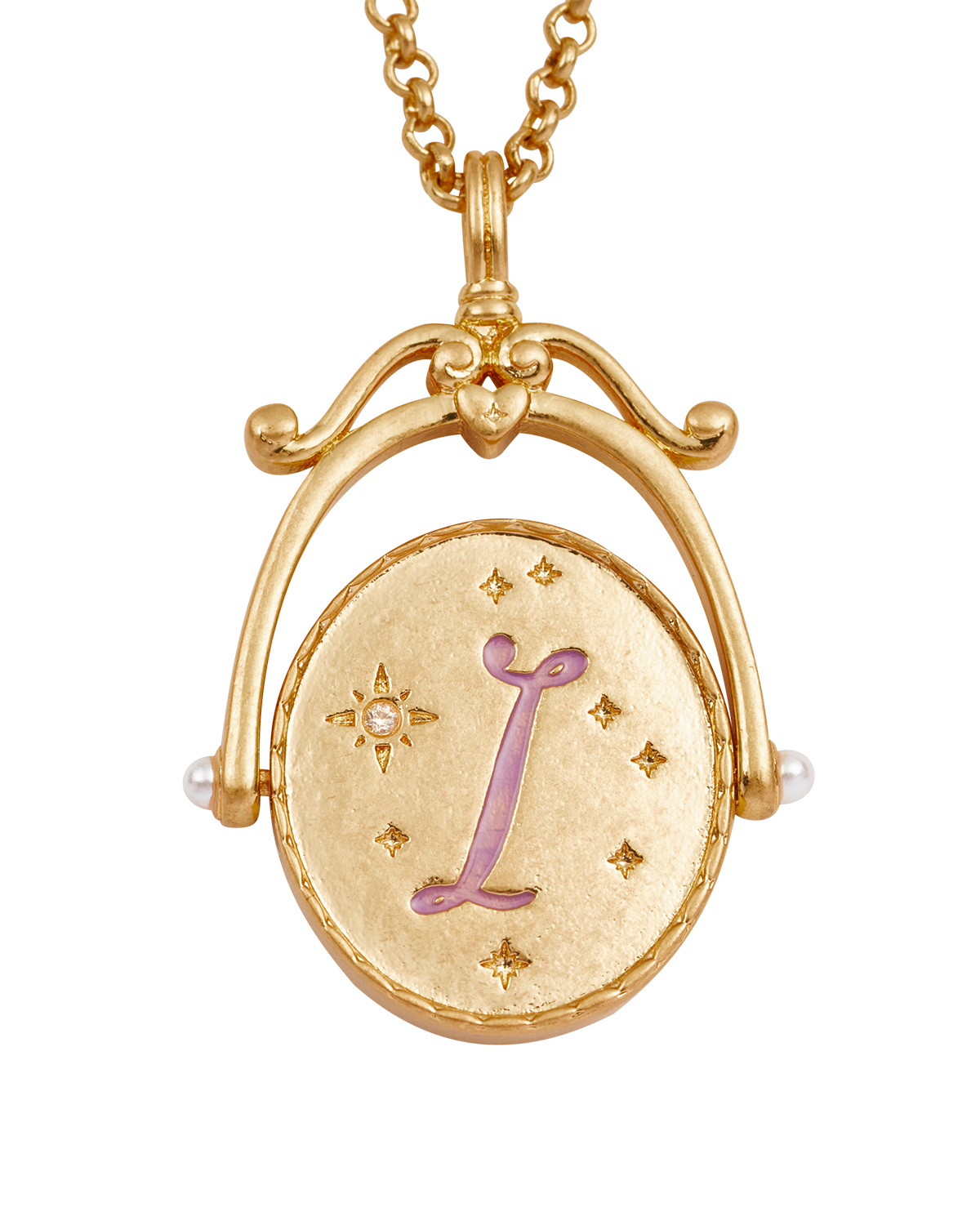 fable-england-i-initial-iris-gold-spinner-halskette image 1