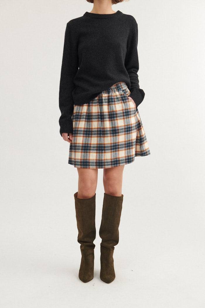 basic-apparel-lula-ba431-03-minirock-copen-blue-kariert-bio image 1